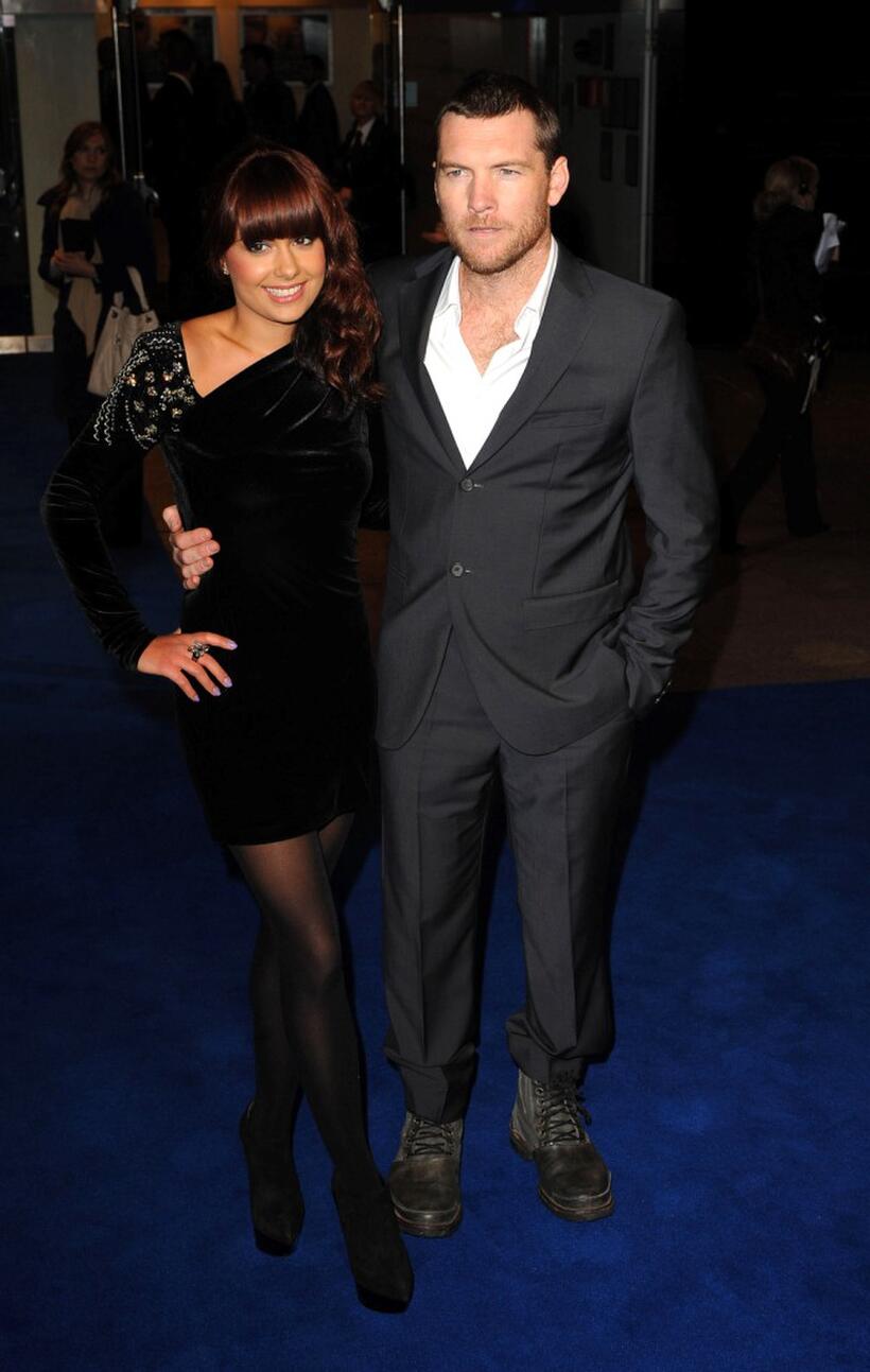 Sam Worthington and Guest at the London premiere of "Avatar."