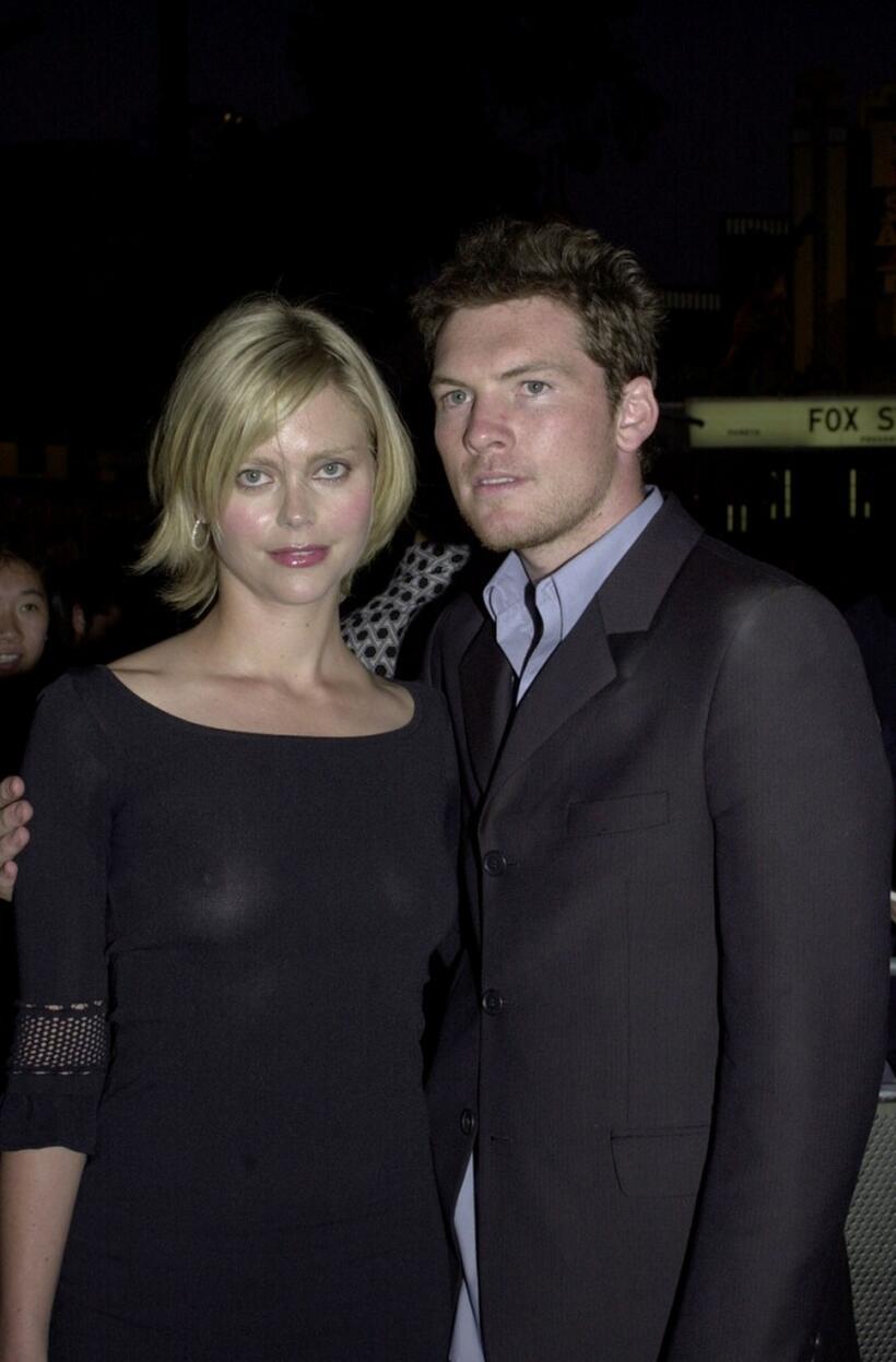 Sophie Lee and Sam Worthington at the Australian premiere of "Bootmen."