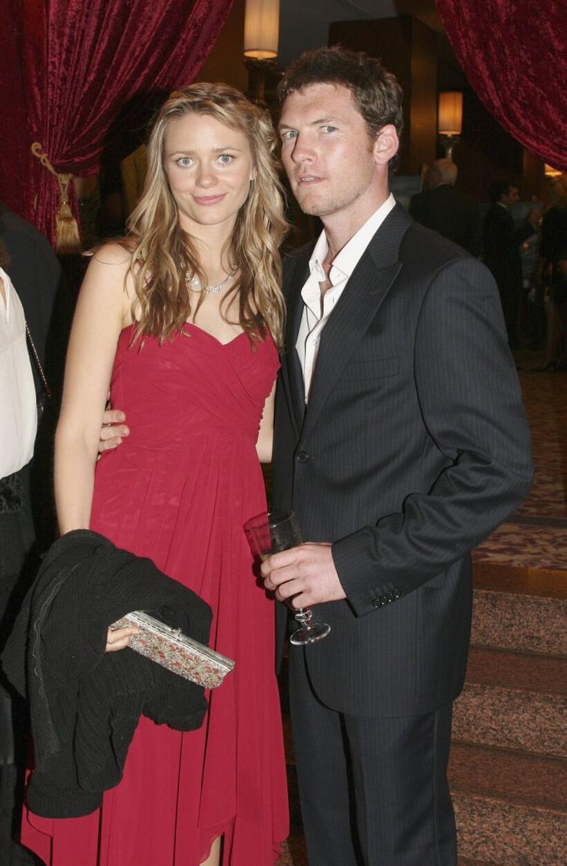 Mave Dermody and Sam Worthington at the Hollywood Nights Charity Dinner.