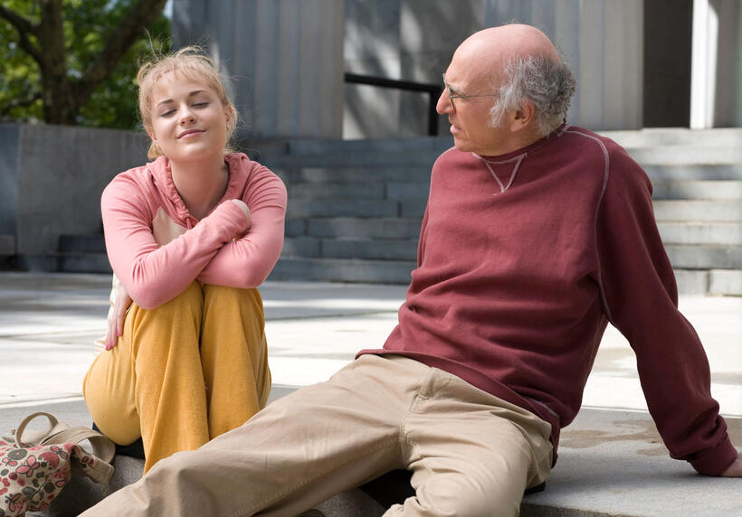 Evan Rachel Wood as Melody and Larry David as Boris in "Whatever Works."