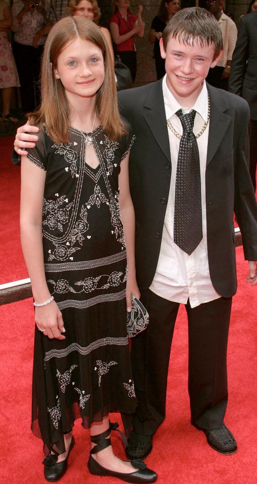 Bonnie Wright and Devon Murray at the premiere of "Harry Potter and The Prisoner of Azkaban."