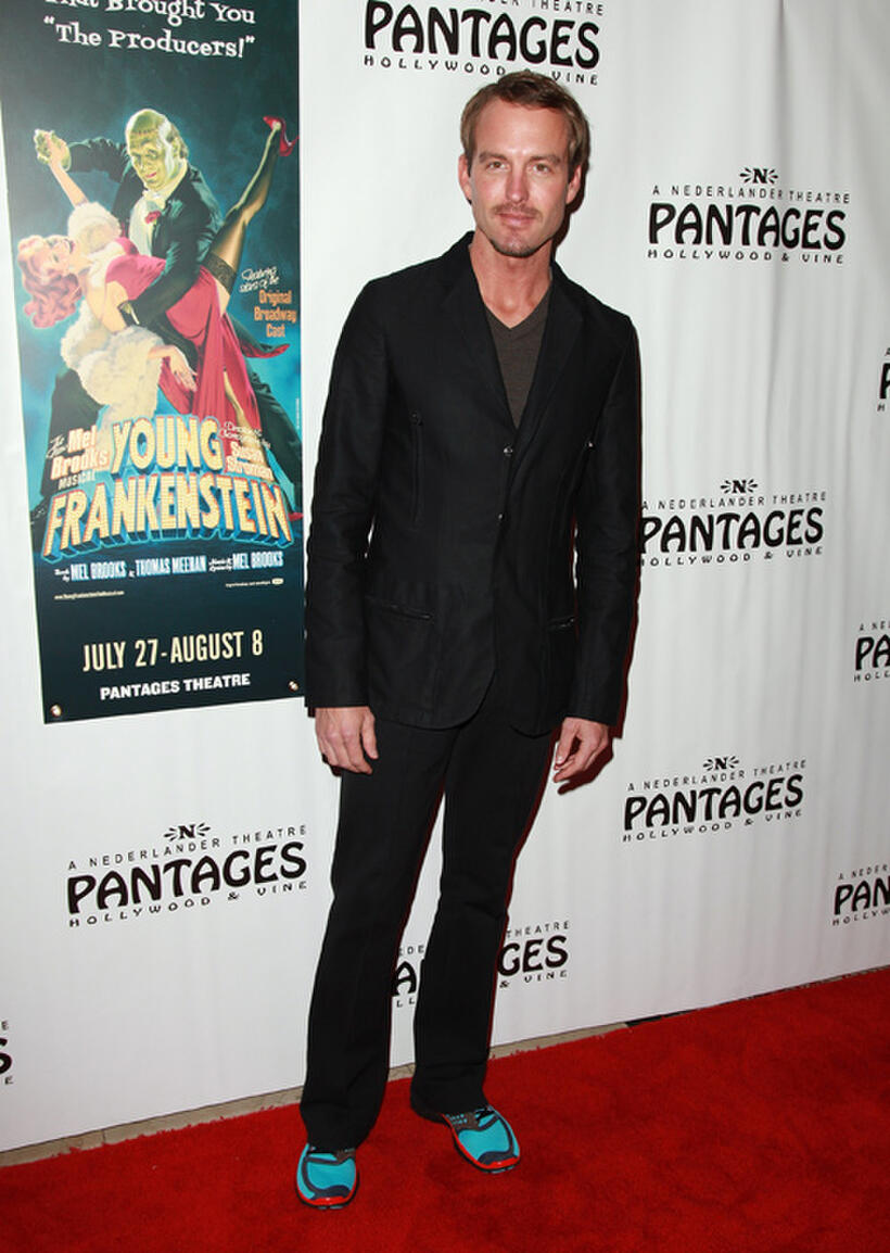 Gunner Wright at the opening night of "Young Frankenstein" in California.