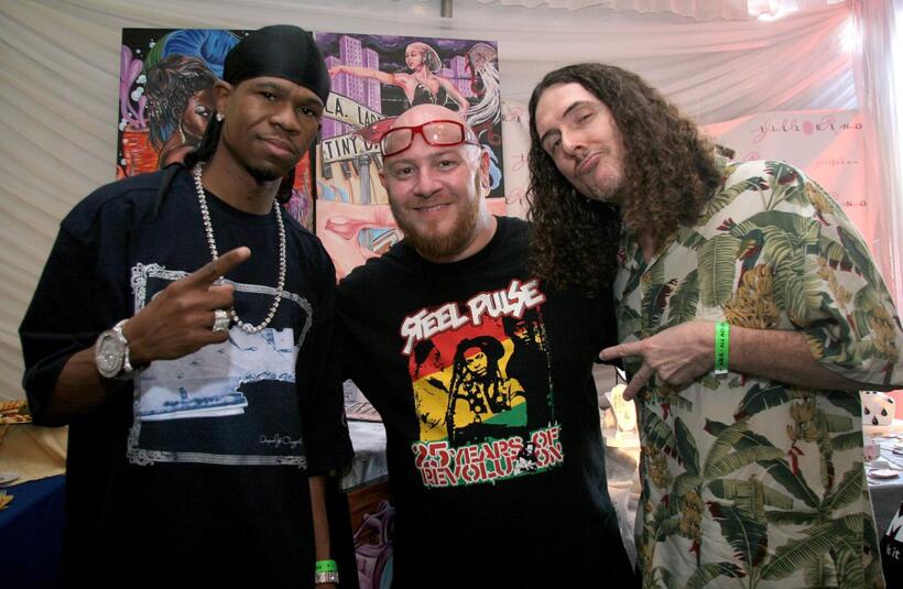 Chamillionaire, Jim Hayek and Weird Al Yankovic at the American Music Awards.