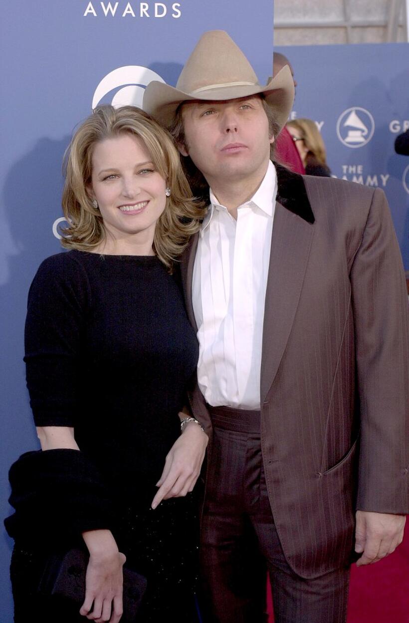 Bridget Fonda and Dwight Yoakam at the 43rd Annual Grammy Awards.