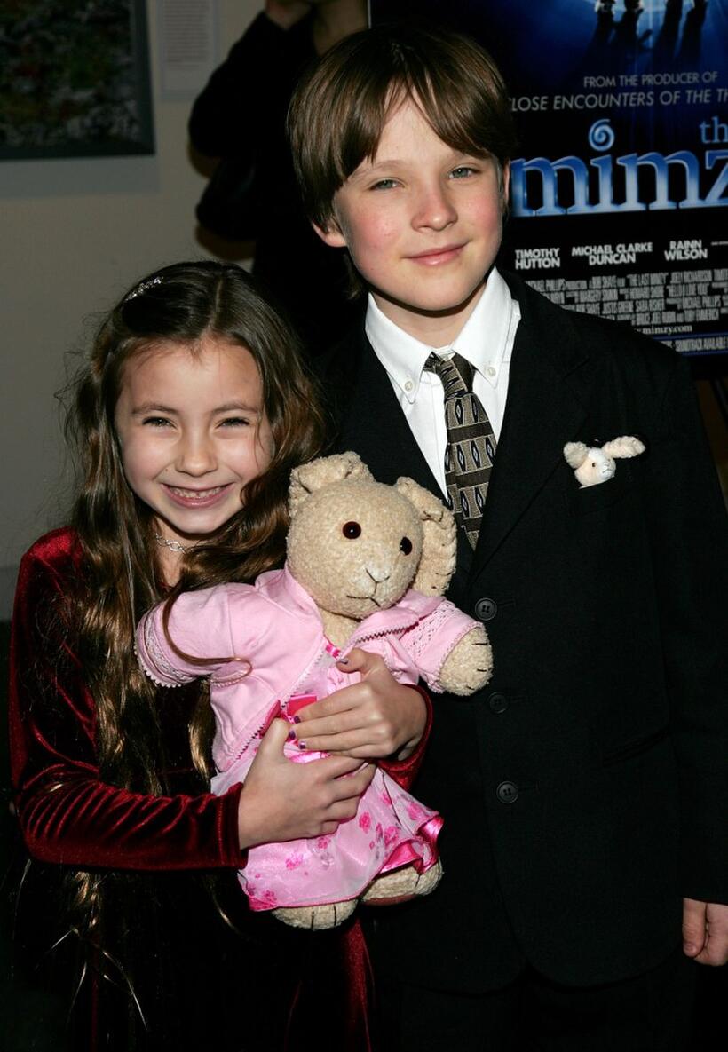Rhiannon Leigh Wryn and Chris O'Neil at the premiere of "The Last Mimzy."