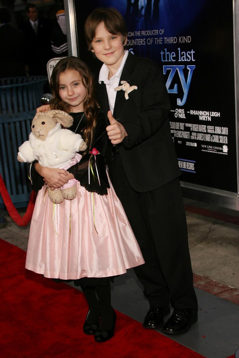 Rhiannon Leigh Wryn and Chris O'Neil at the premiere of "The Last Mimzy."