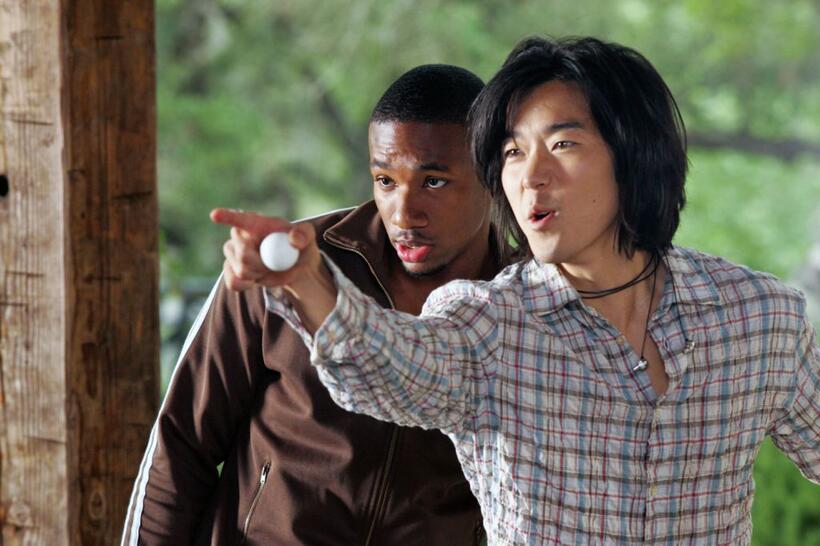 Arlen Escarpeta as Lawrence and Aaron Yoo as Chewie in "Friday the 13th."