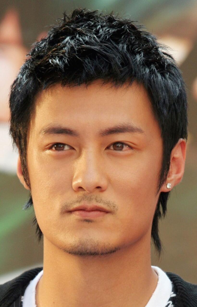 Shawn Yue at the press conference to promote "Initial D."