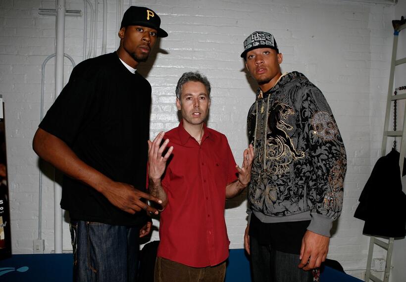 Deandre Jordan, Adam Yauch and Michael Beasley at the after party of "Gunnin' For That #1 Spot."