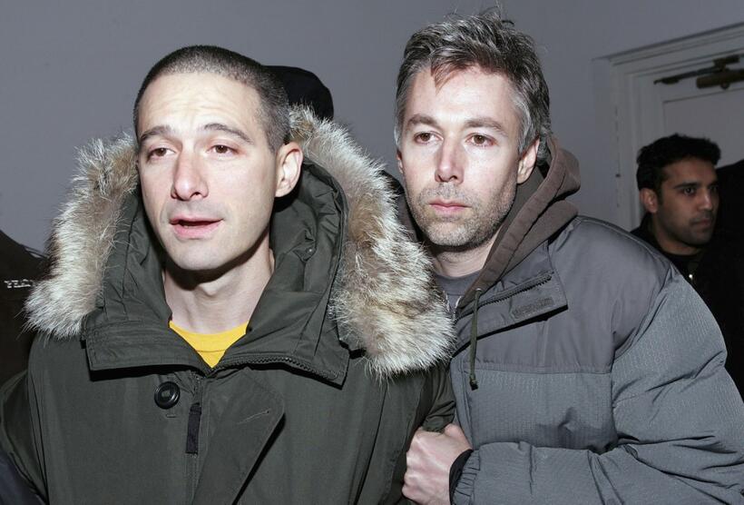 Adam Horowitz and Adam Yauch at the 35th anniversary of the Addidas superstar sneaker honoring the life of Jam Master Jay.