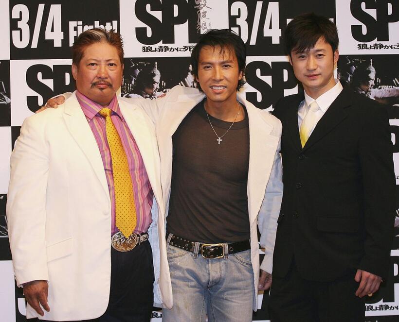 Sammo Hung, Donnie Yen and Wu Jin at the promotion of "SPL."