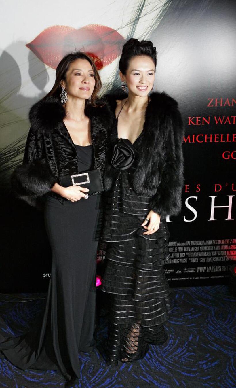 Michelle Yeoh and Zhang Ziyi at the premiere of "Memoirs of a Geisha".
