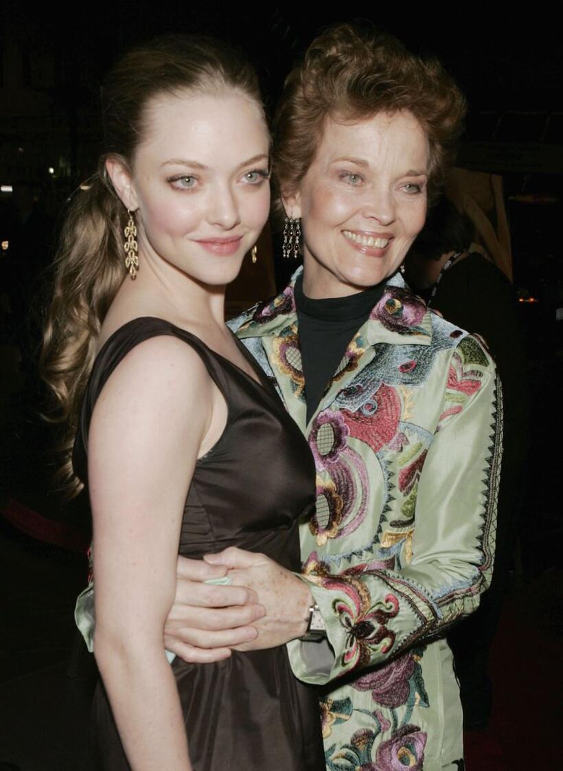 Amanda Seyfried and Grace Zabriskie at the premiere of "Big Love."