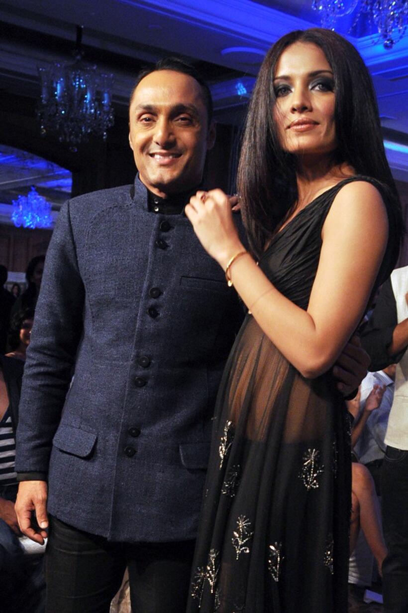 Rahul Bose and Celina Jaitley at the fashion show event in Mumbai.