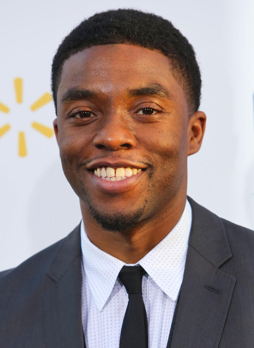 Chadwick Boseman at the California premiere of "42."
