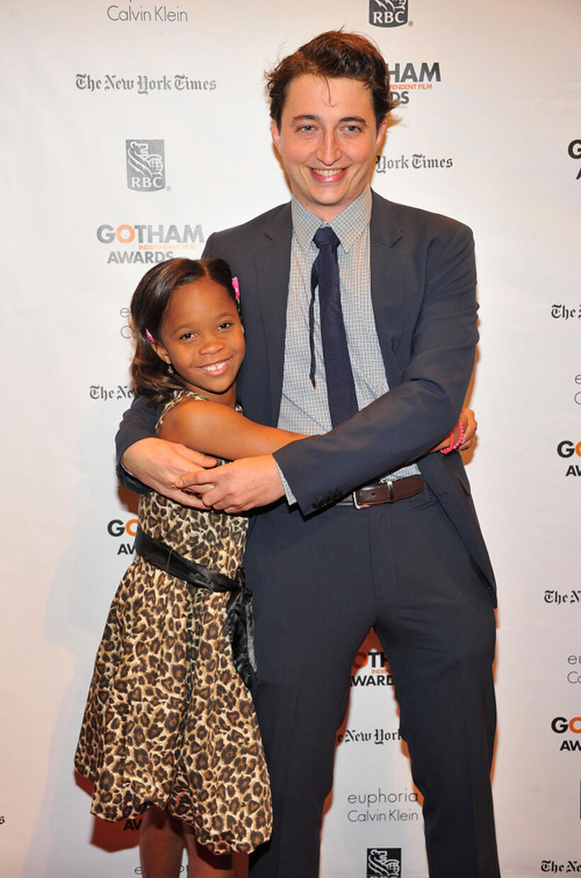 Quvenzhane Wallis and Benh Zeitlin at the IFP's 22nd Annual Gotham Independent Film Awards in New York.