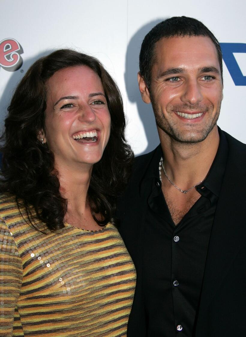 Chiara Giordano and Raoul Bova at the premiere of "The Brothers Grimm."