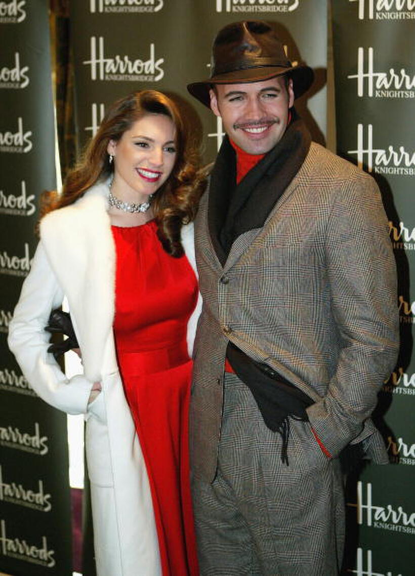 Billy Zane and Kelly Brook at the opening of the Harrods January Sale.