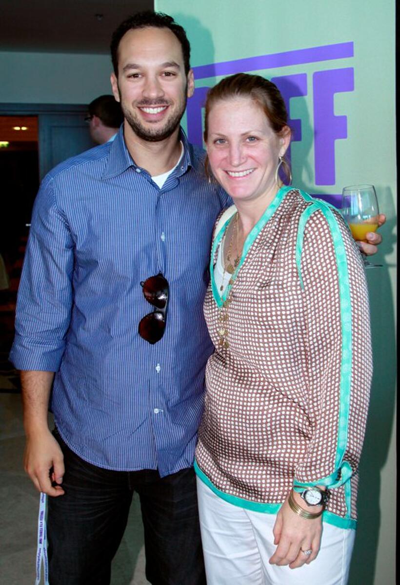 Jeff Zimbalist and Nancy Lefkowitz at the Filmmaker's Brunch during the 2010 Doha Tribeca Film Festival.