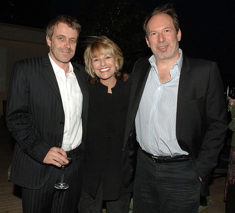 Composer Harry Gregson-Williams, Judi Pulver and Hans Zimmer at the cocktail reception during the Crescendo Award.