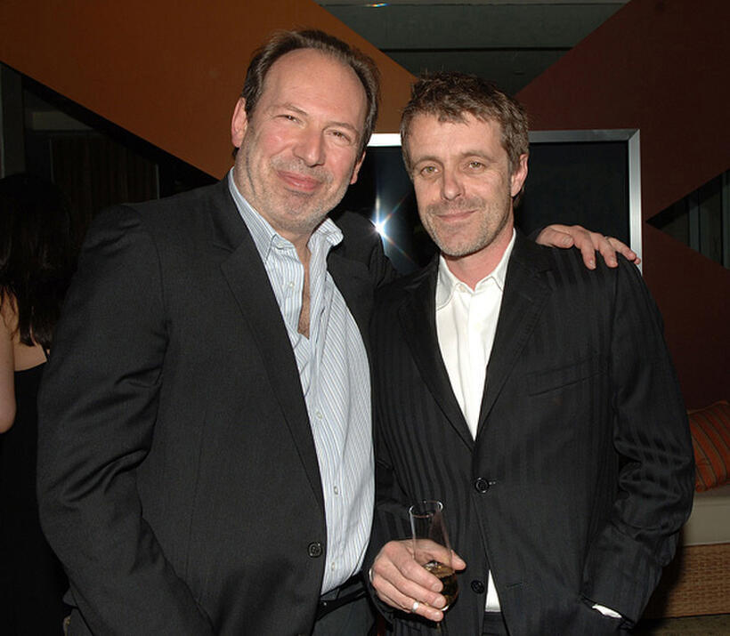 Hans Zimmer and composer Harry Gregson-Williams at the cocktail reception during the Crescendo Award.