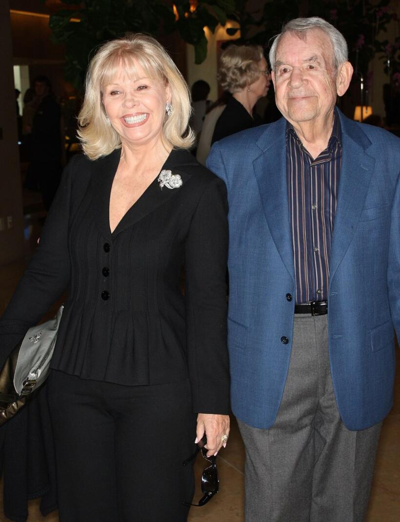 Tom Bosley and Guest at the Tribute To Mary Tyler Moore.
