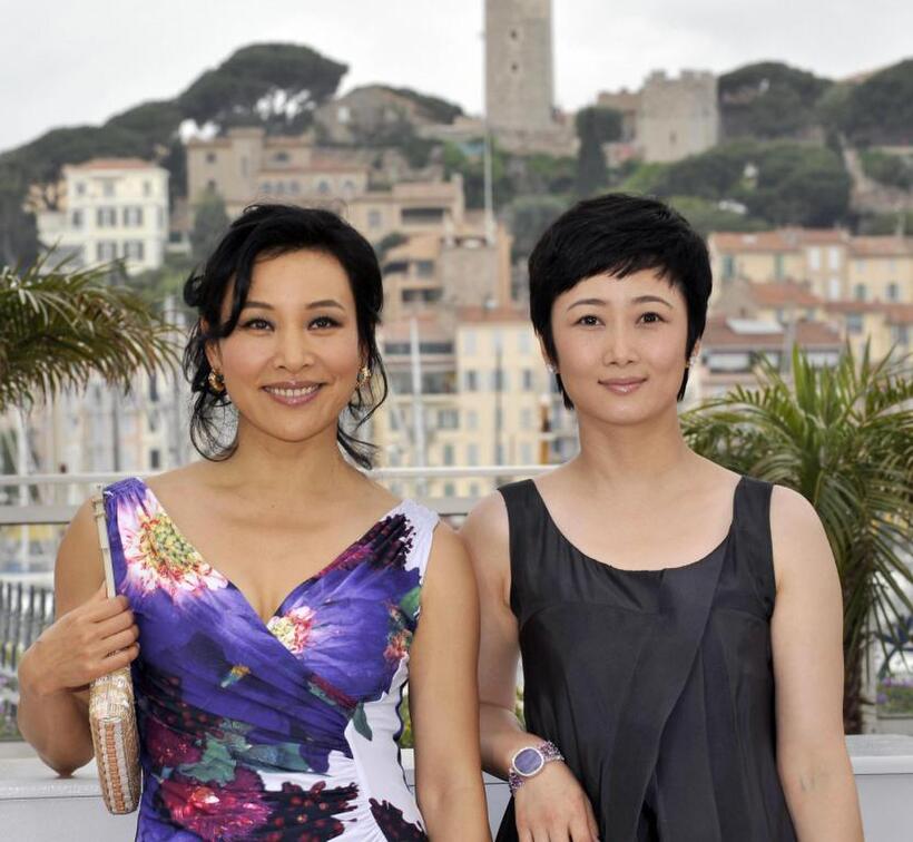 Joan Chen and Zhao Tao at the photocall of "24 City" during the 61st Cannes International Film Festival.