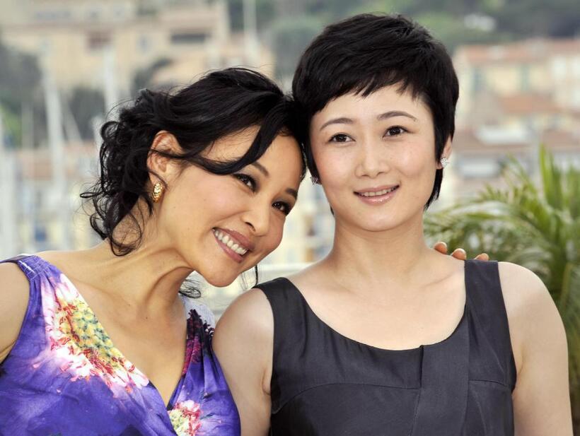 Joan Chen and Zhao Tao at the photocall of "24 City" during the 61st Cannes International Film Festival.