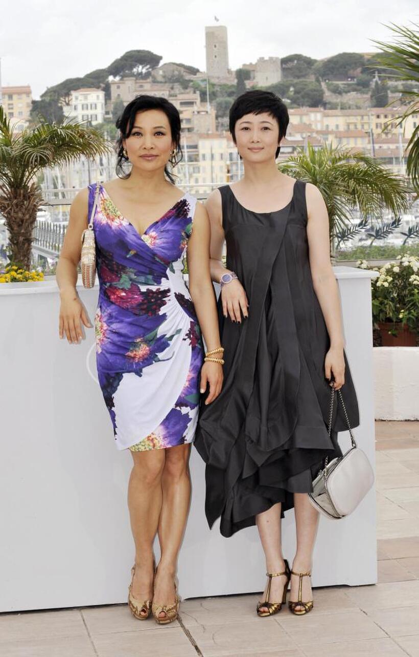 Joan Chen and Zhao Tao at the photocall of "24 City" during the 61st Cannes International Film Festival.