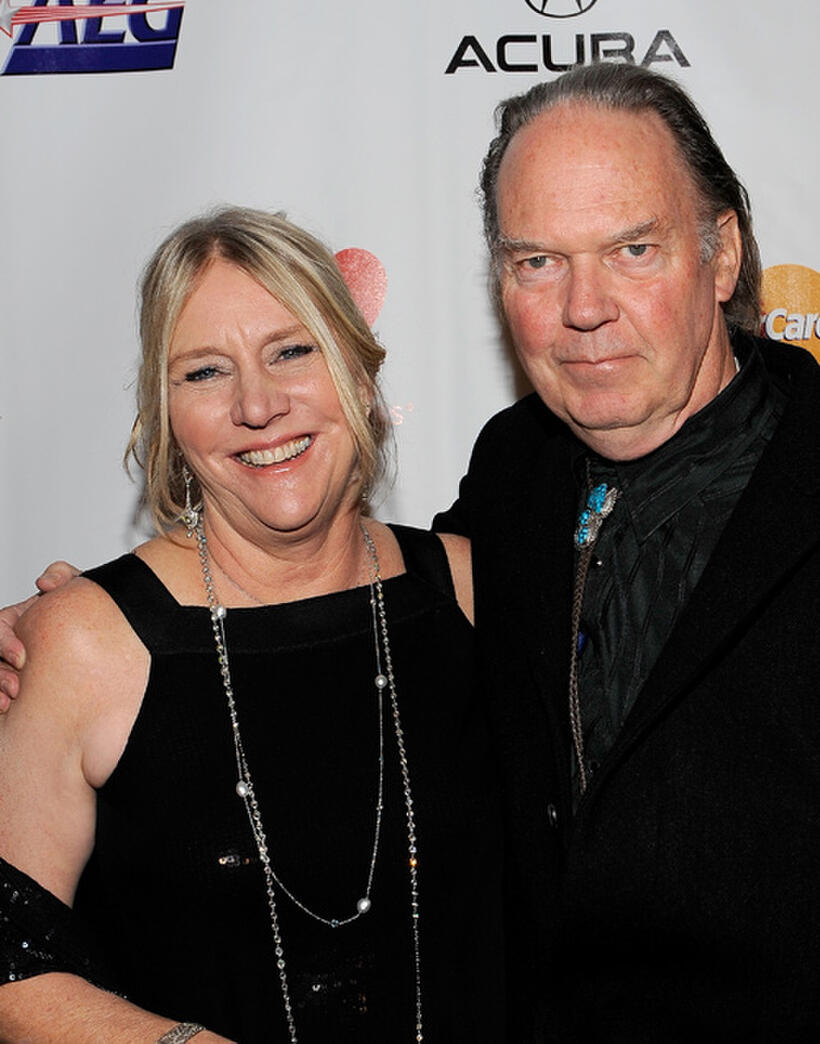 Pegi Young and Neil Young at the 2010 MusiCares Person of the Year Tribute to Neil Young.