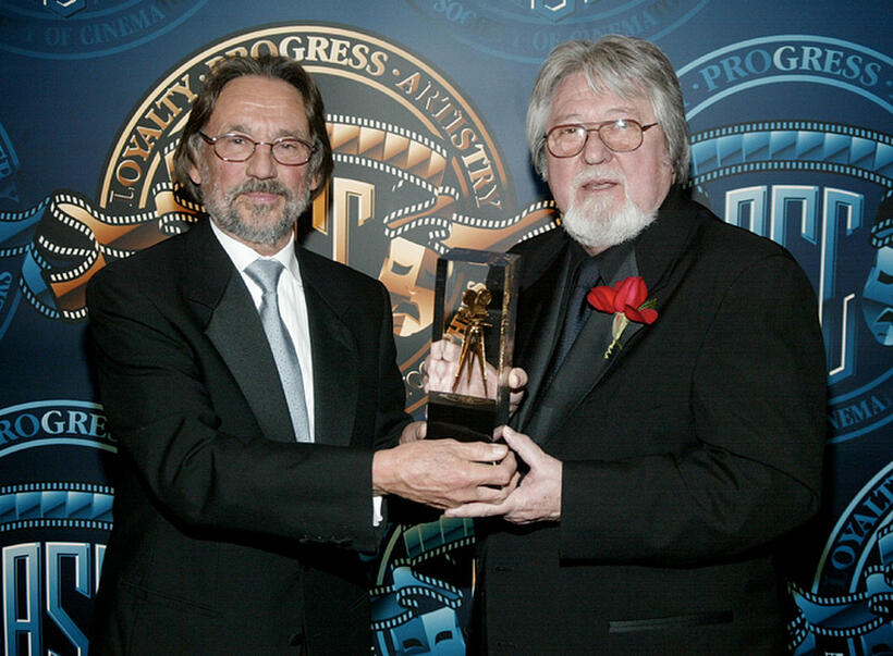 Vilmos Zsigmond and cinematographer Laszlo Kovacs at the 16th Annual Awards in California.