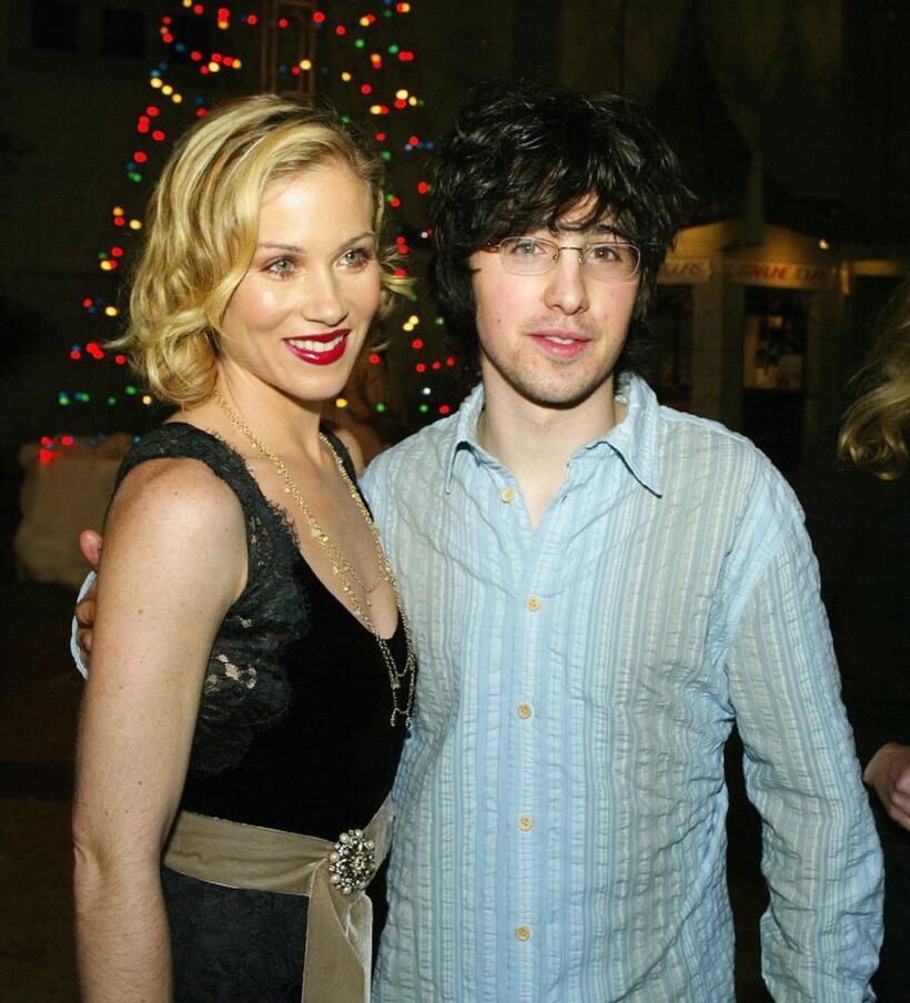 Christina Applegate and Josh Zuckerman at the premiere of "Surviving Christmas."