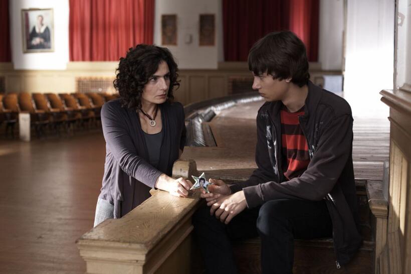 Arsinee Khanjian as Sabine and Devon Bostwick as Simon in "Adoration."