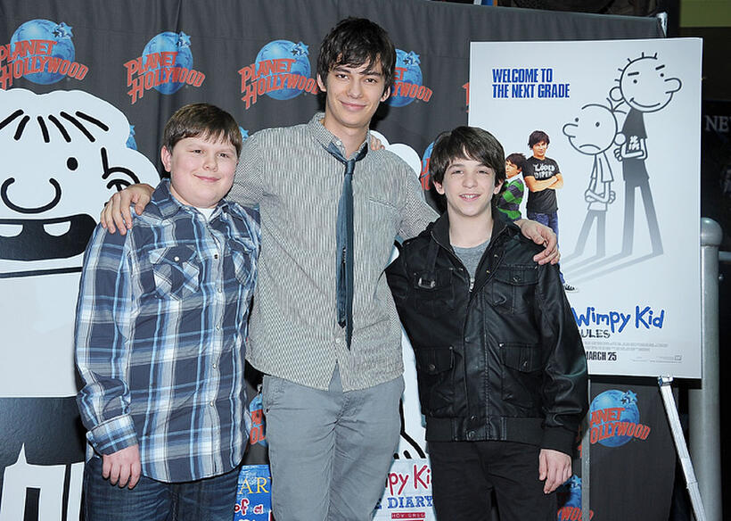 Robert Capron, Devon Bostick and Zach Gordon at the New York premiere of "Diary of a Wimpy Kid: Rodrick Rules."