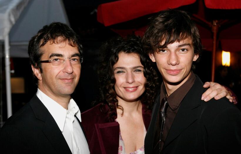 Atom Egoyan, Arsinee Khanjian and Devon Bostick at the 2008 Toronto International Film Festival.