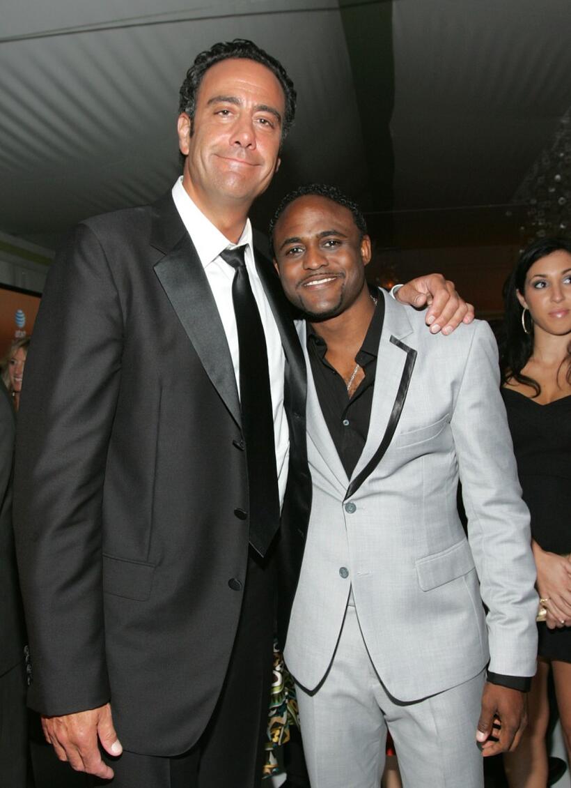 Brad Garrett and Wayne Brady at the 20th Century Fox Emmy Party.