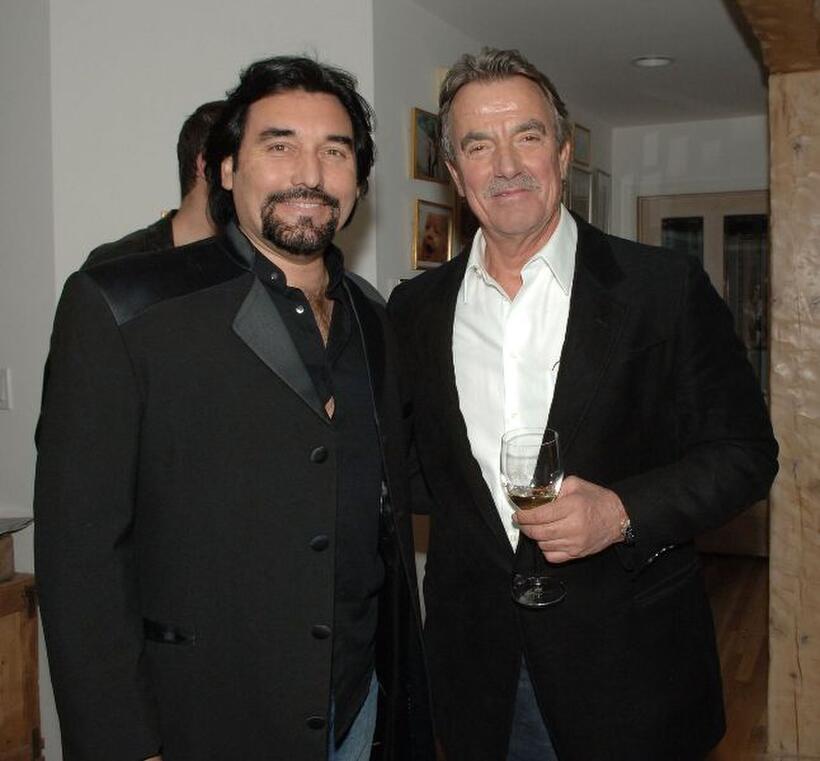 John Castellanos and Eric Braeden at the after party of the premiere of "The Man Who Came Back."