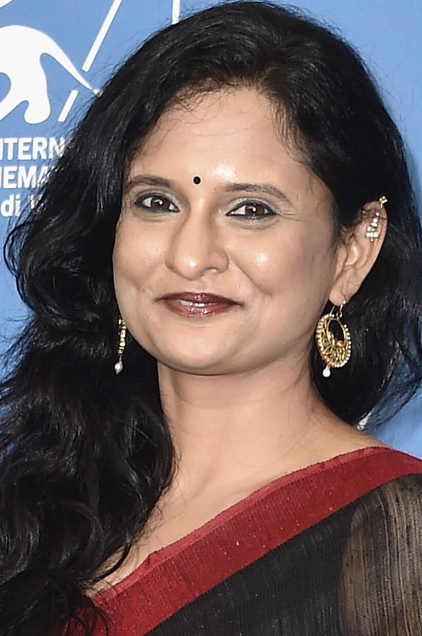 Geetanjali Kulkarni at the "Court" photocall during the 71st Venice Film Festival.