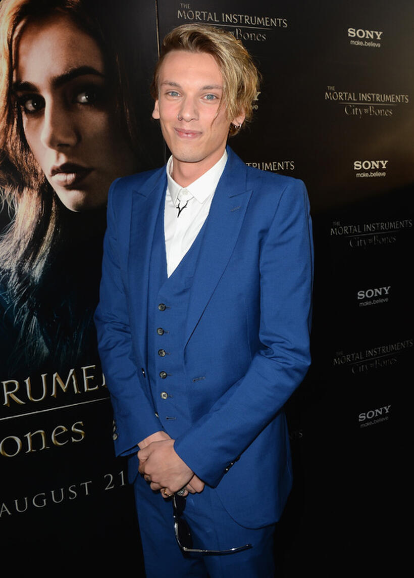 Jamie Campbell Bower at the California premiere of "The Mortal Instruments: City of Bones."