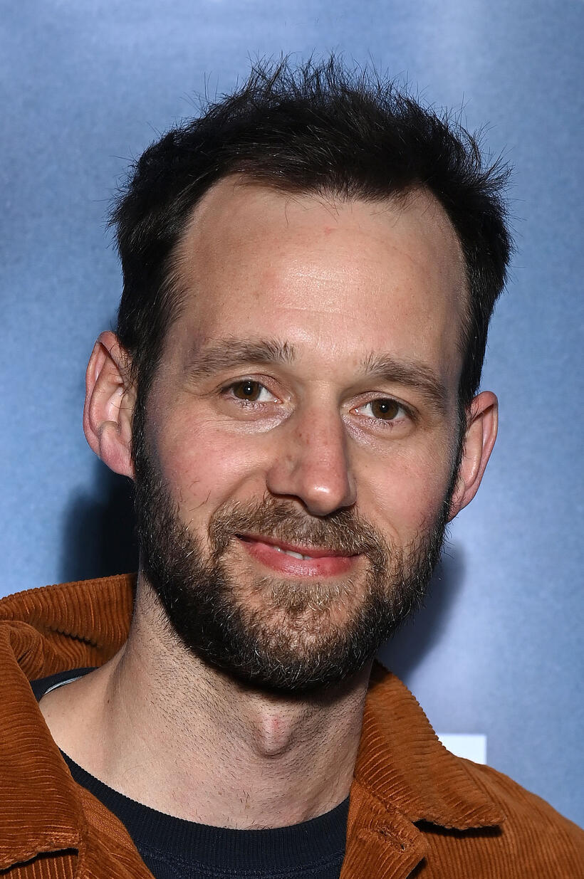 Benjamin Lavernhe at the "Goliath" premiere in Paris.