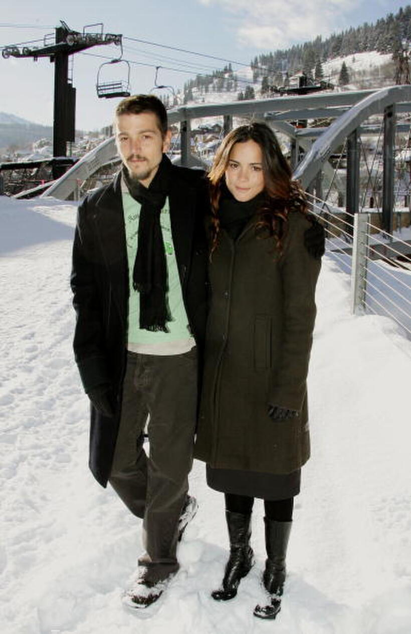 Actors Diego Luna and Alice Braga during the 2006 Sundance Film Festival.