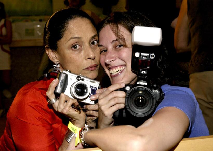 Sonia Braga and Carley Margolis at the "US Open" opening night party.