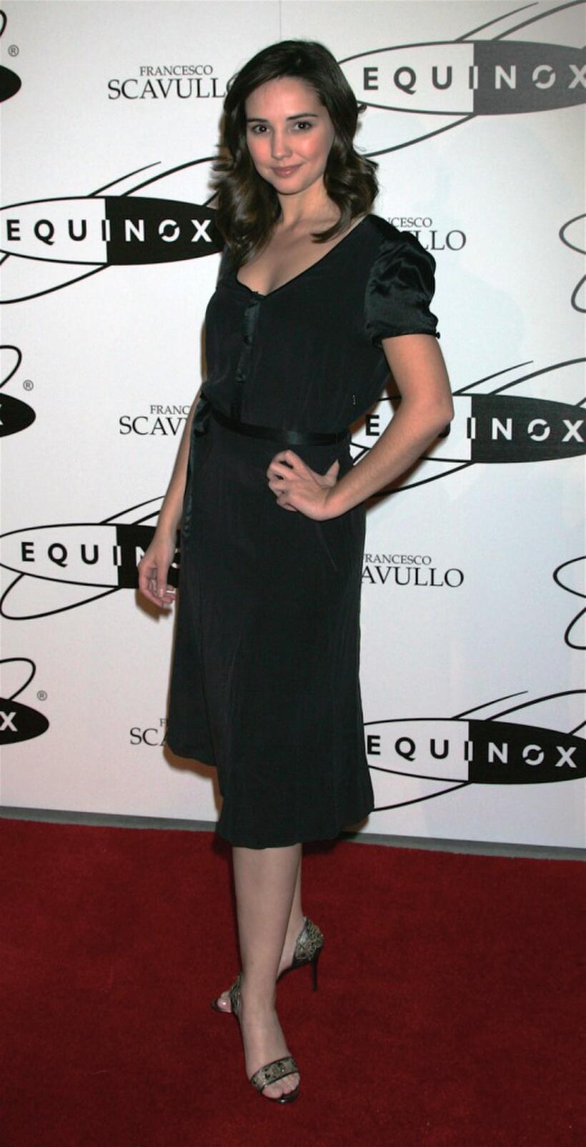 Laura Breckenridge at the grand opening of Equinox Fitness Club.