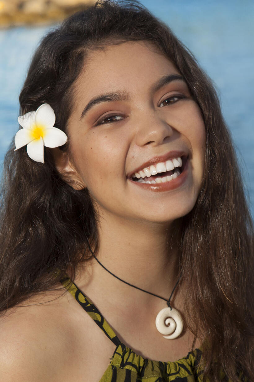 Auli'i Cravalho poses for a "Moana" publicity photo.