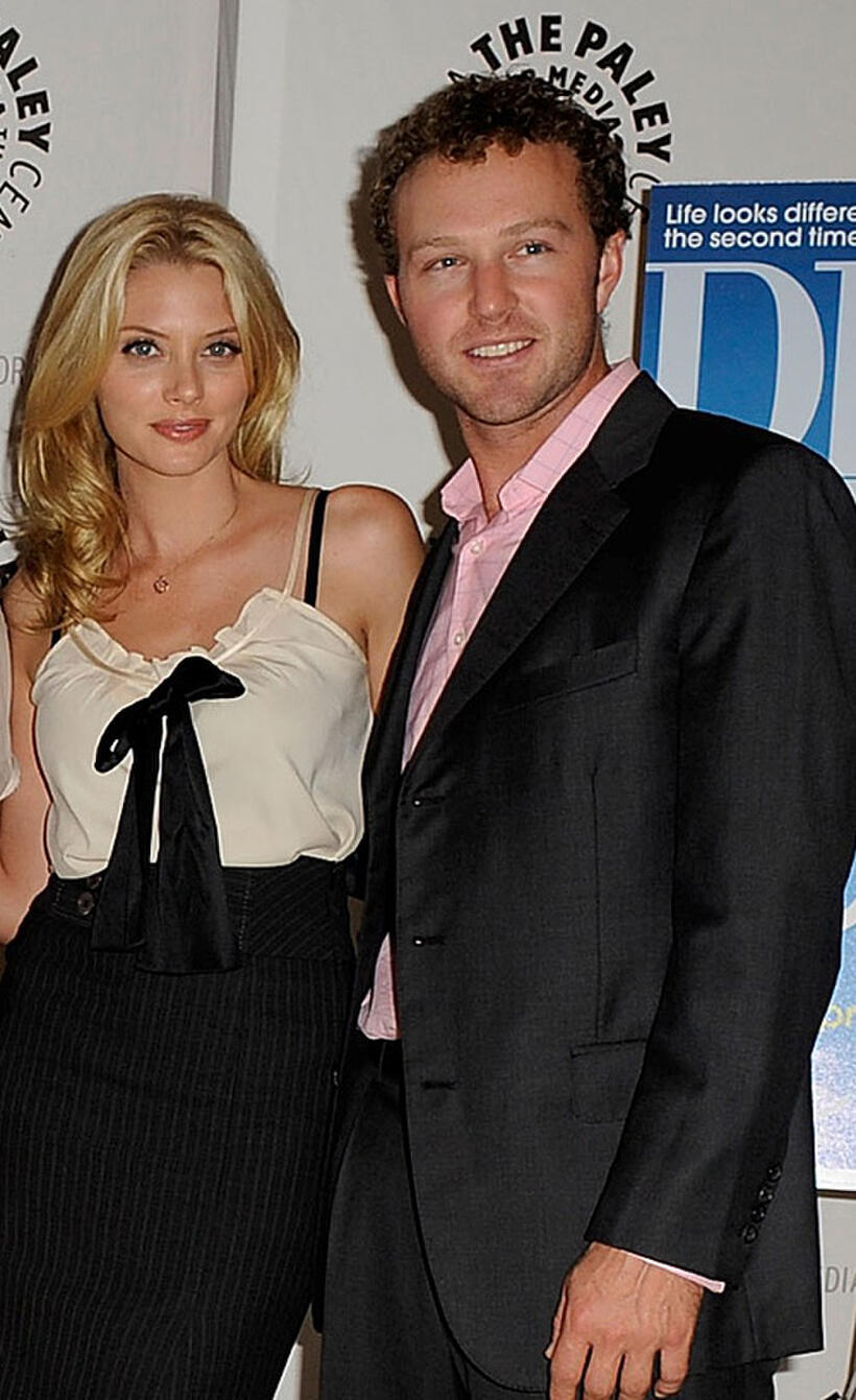 April Bowlby and Devon Gummersall at the "Drop Dead Diva: Season One Finale" in California.