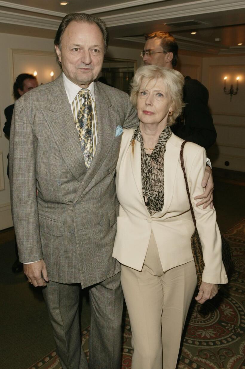 Peter Bowles and Guest at the Evening Standard Theatre Awards.