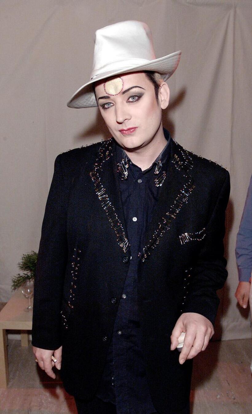 Boy George at the premiere party of "Pearl Harbour."