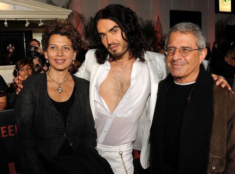 Donna Langley, Russell Brand and Ron Meyer at the California premiere of "Get Him to the Greek."