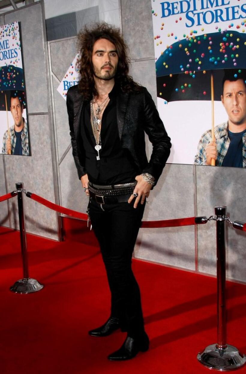 Russell Brand at the premiere of "Bedtime Stories."