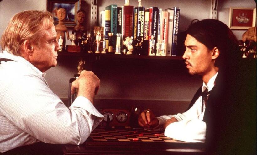 A File Photo of Marlon Brando and Johnny Depp, Dated March 23, 1995.